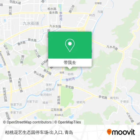 枯桃花艺生态园停车场-出入口地图