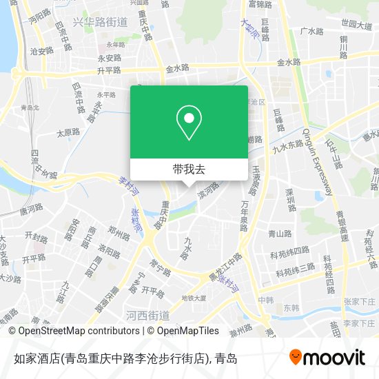 如家酒店(青岛重庆中路李沧步行街店)地图