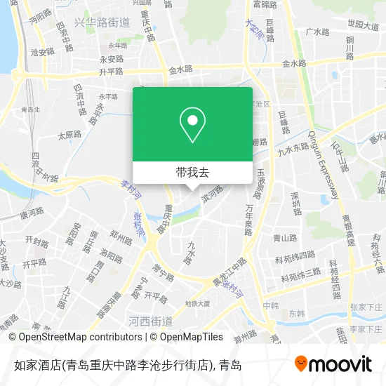 如家酒店(青岛重庆中路李沧步行街店)地图