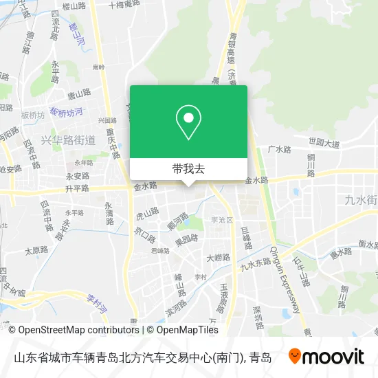 山东省城市车辆青岛北方汽车交易中心(南门)地图