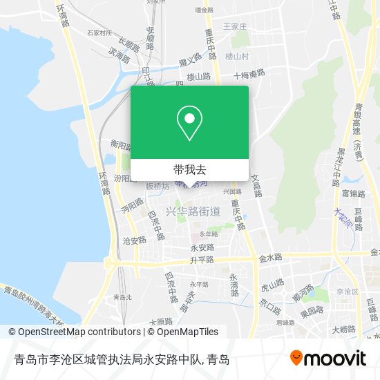 青岛市李沧区城管执法局永安路中队地图