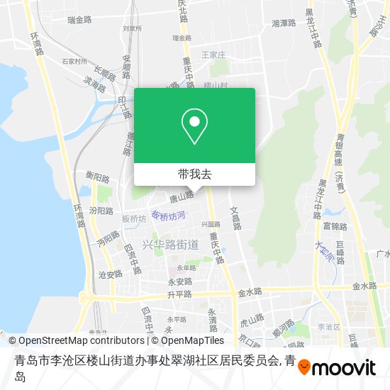 青岛市李沧区楼山街道办事处翠湖社区居民委员会地图