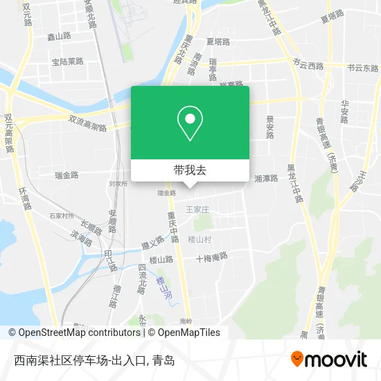 西南渠社区停车场-出入口地图