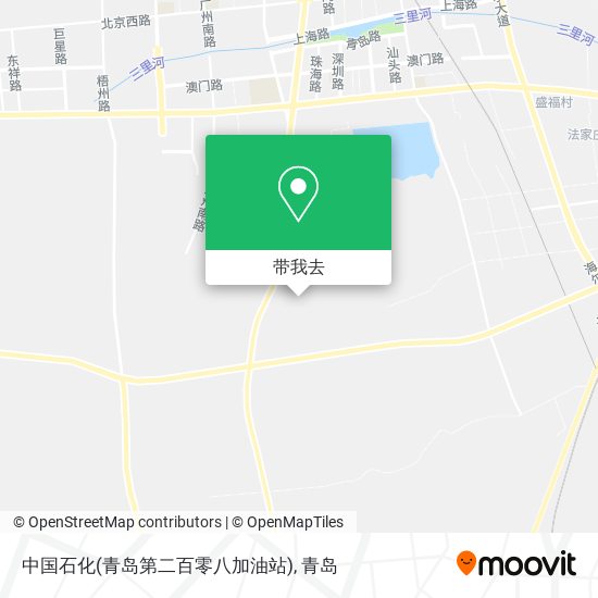 中国石化(青岛第二百零八加油站)地图