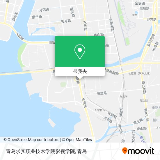 青岛求实职业技术学院影视学院地图