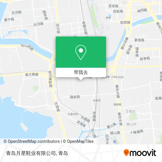 青岛月星鞋业有限公司地图