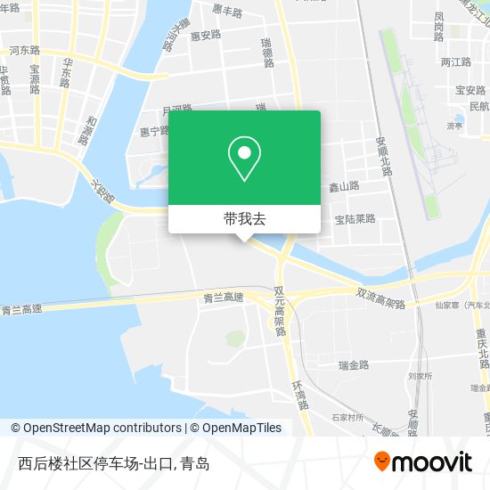 西后楼社区停车场-出口地图