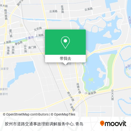 胶州市道路交通事故理赔调解服务中心地图