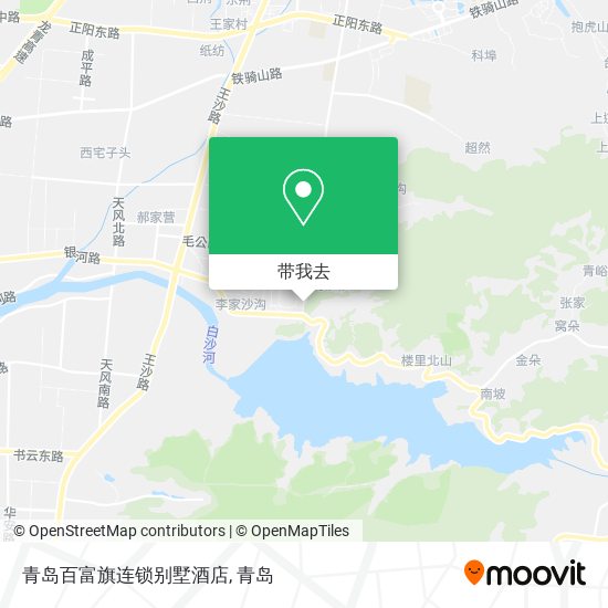 青岛百富旗连锁别墅酒店地图