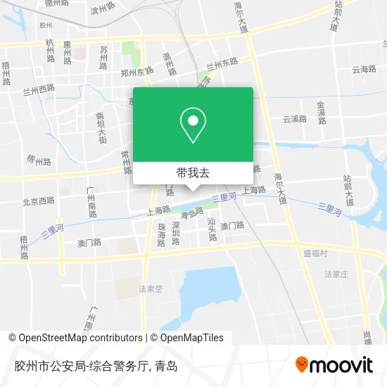 胶州市公安局-综合警务厅地图