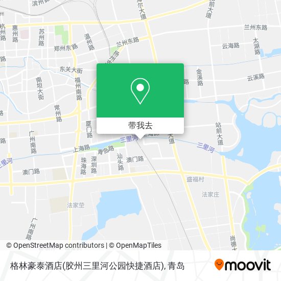 格林豪泰酒店(胶州三里河公园快捷酒店)地图