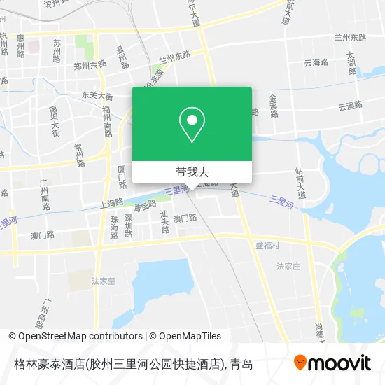 格林豪泰酒店(胶州三里河公园快捷酒店)地图