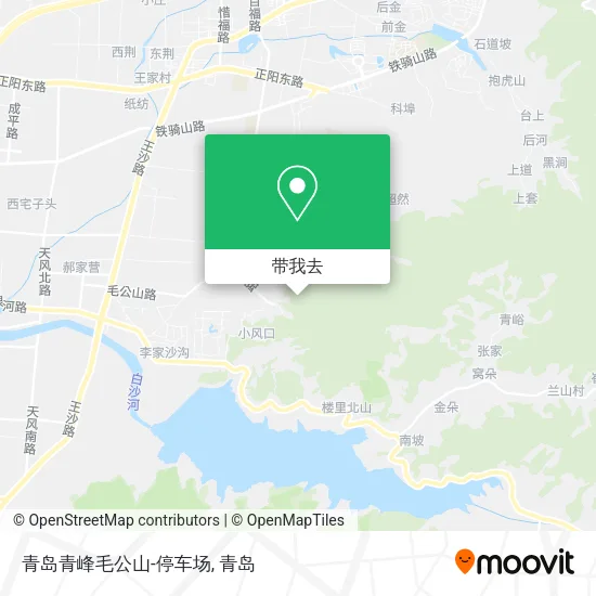 青岛青峰毛公山-停车场地图