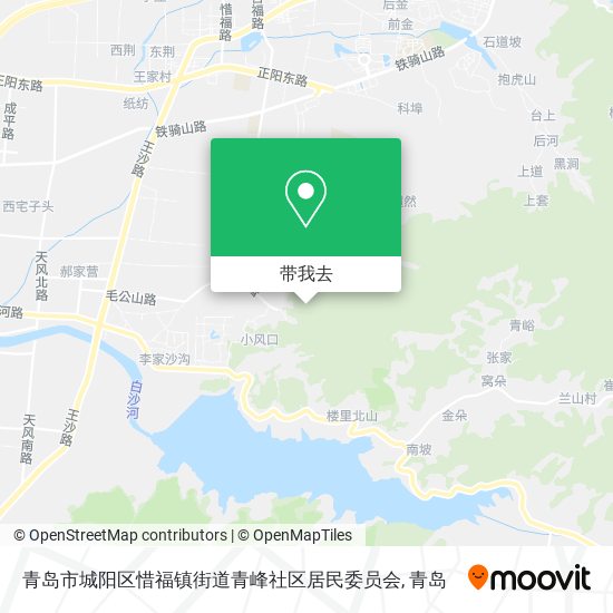 青岛市城阳区惜福镇街道青峰社区居民委员会地图