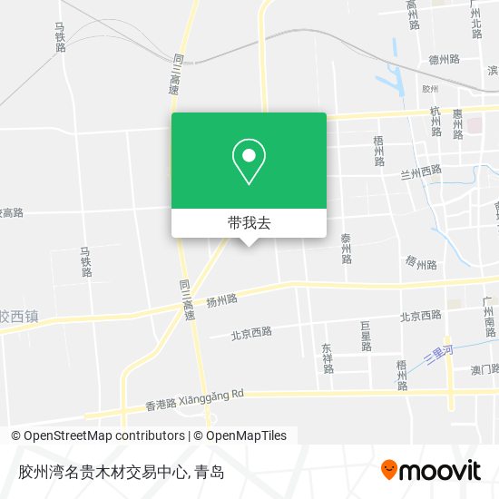 胶州湾名贵木材交易中心地图