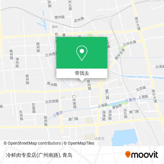 冷鲜肉专卖店(广州南路)地图
