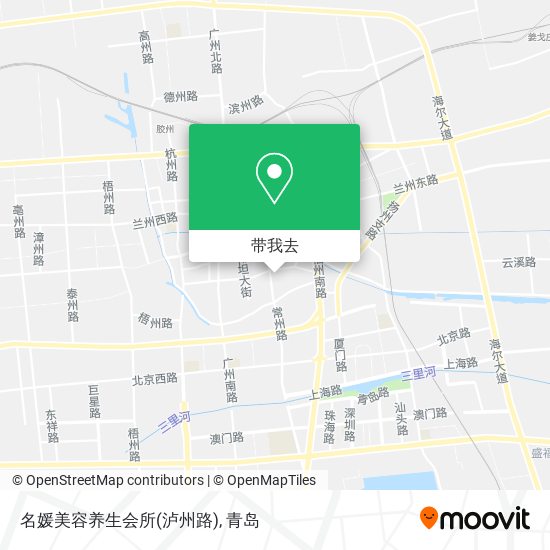 名媛美容养生会所(泸州路)地图