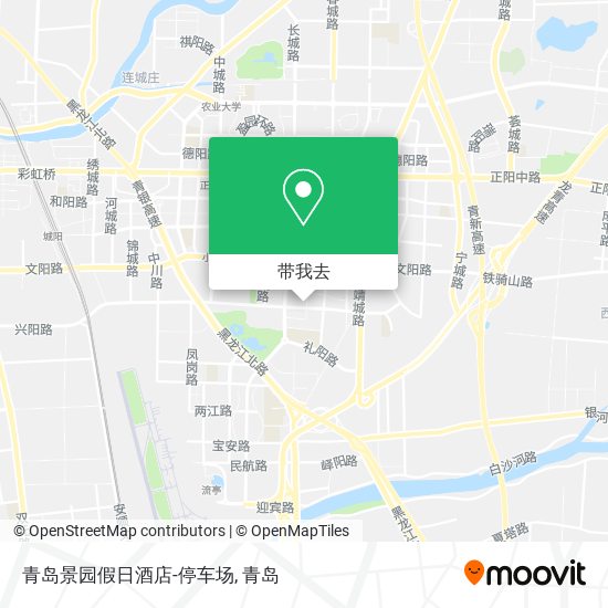 青岛景园假日酒店-停车场地图