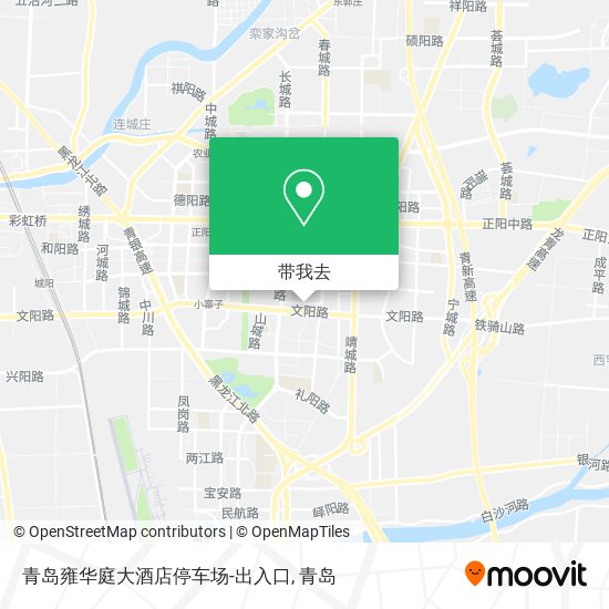 青岛雍华庭大酒店停车场-出入口地图
