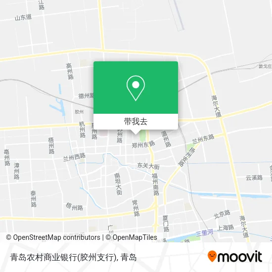 青岛农村商业银行(胶州支行)地图