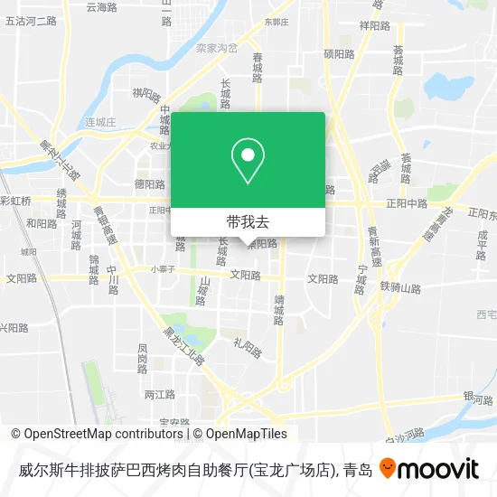 威尔斯牛排披萨巴西烤肉自助餐厅(宝龙广场店)地图