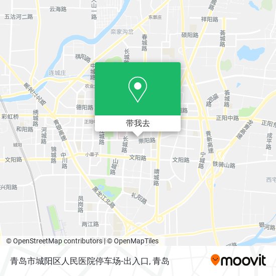 青岛市城阳区人民医院停车场-出入口地图
