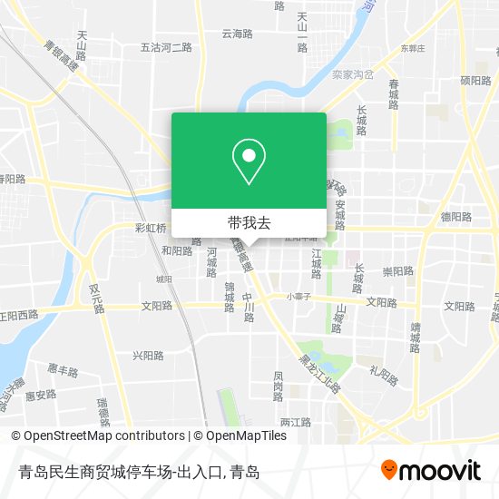青岛民生商贸城停车场-出入口地图