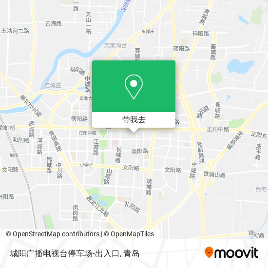 城阳广播电视台停车场-出入口地图