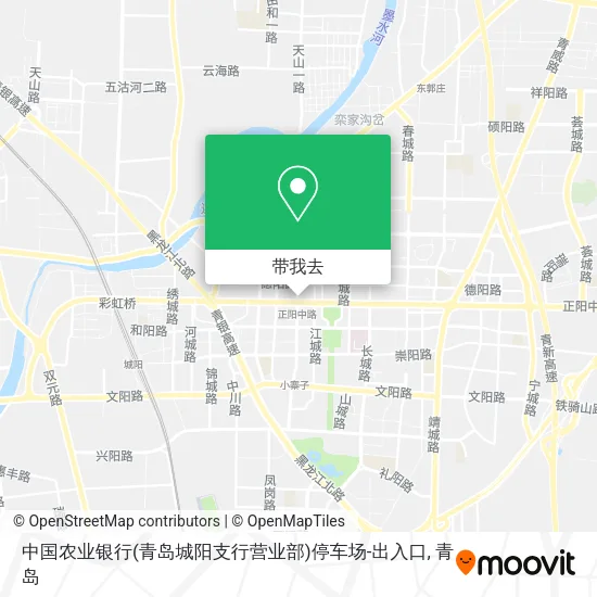中国农业银行(青岛城阳支行营业部)停车场-出入口地图