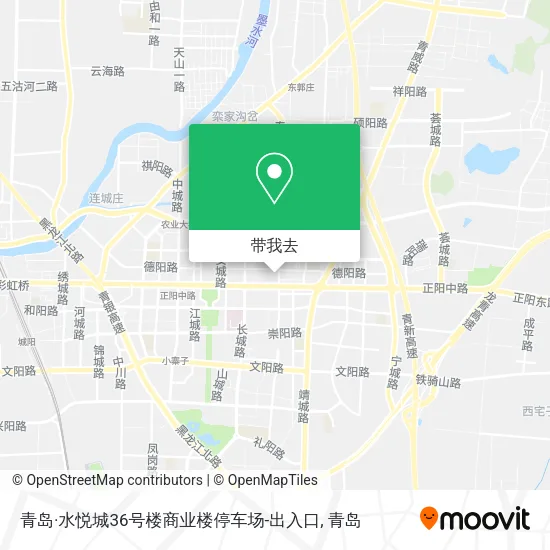 青岛·水悦城36号楼商业楼停车场-出入口地图