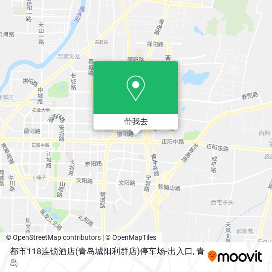 都市118连锁酒店(青岛城阳利群店)停车场-出入口地图