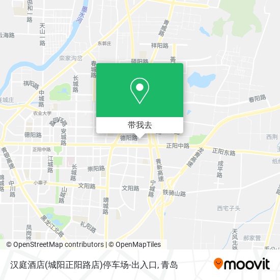 汉庭酒店(城阳正阳路店)停车场-出入口地图