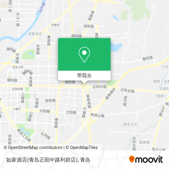 如家酒店(青岛正阳中路利群店)地图