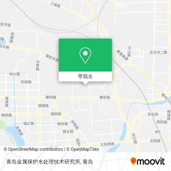 青岛金属保护水处理技术研究所地图