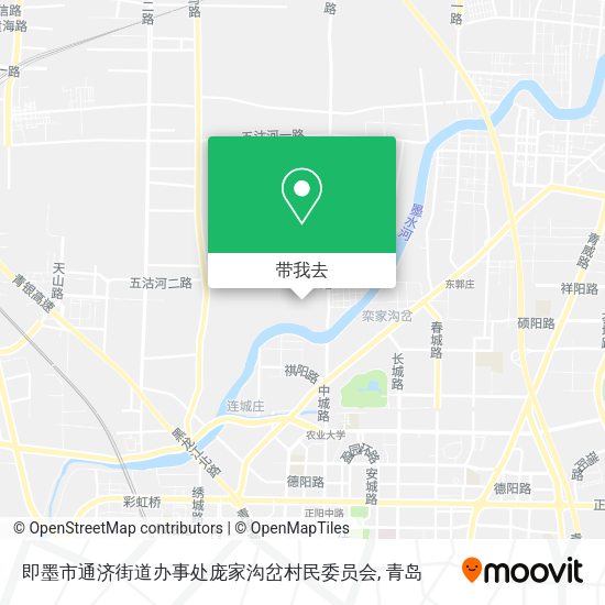 即墨市通济街道办事处庞家沟岔村民委员会地图