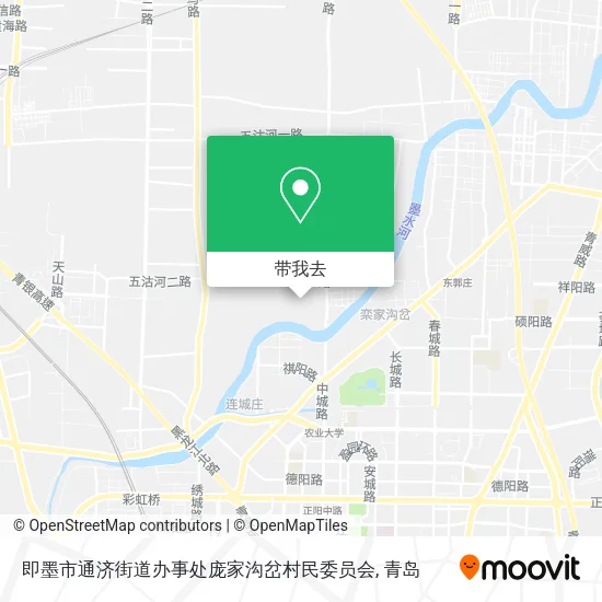即墨市通济街道办事处庞家沟岔村民委员会地图