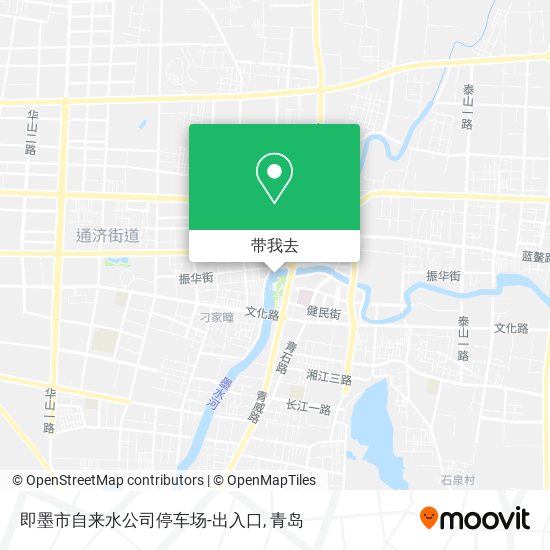 即墨市自来水公司停车场-出入口地图