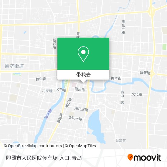 即墨市人民医院停车场-入口地图