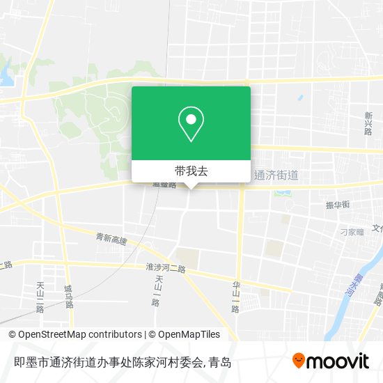 即墨市通济街道办事处陈家河村委会地图