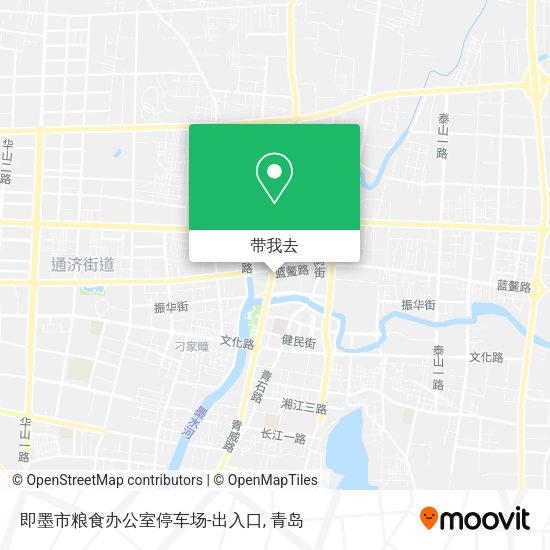 即墨市粮食办公室停车场-出入口地图
