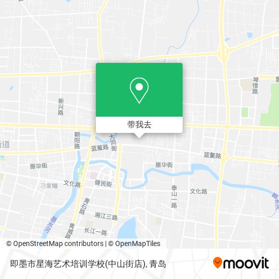 即墨市星海艺术培训学校(中山街店)地图