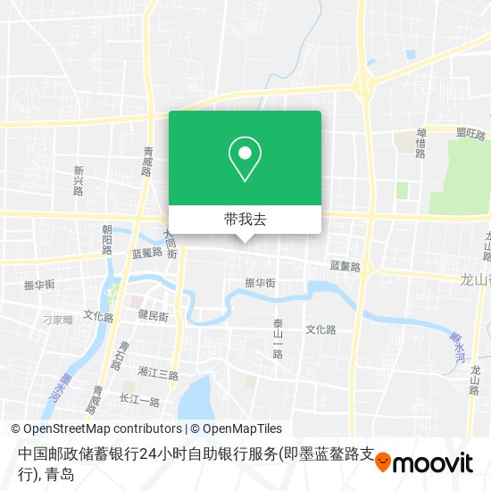 中国邮政储蓄银行24小时自助银行服务(即墨蓝鳌路支行)地图