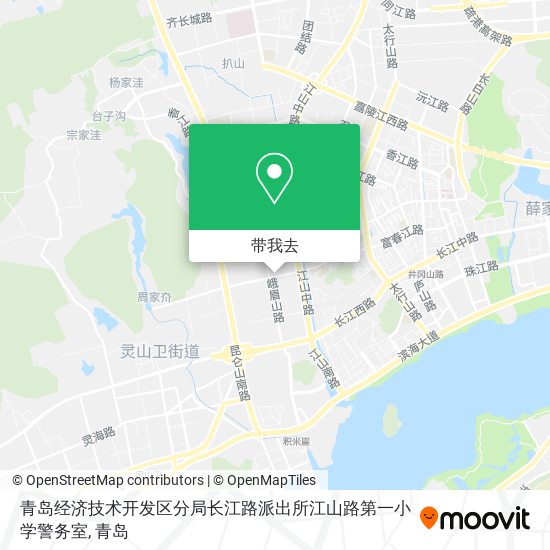 青岛经济技术开发区分局长江路派出所江山路第一小学警务室地图