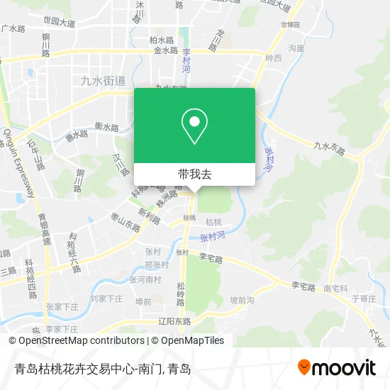 青岛枯桃花卉交易中心-南门地图