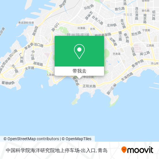 中国科学院海洋研究院地上停车场-出入口地图