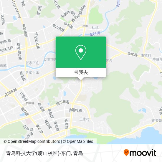 青岛科技大学(崂山校区)-东门地图