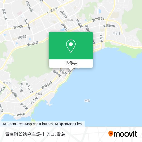 青岛雕塑馆停车场-出入口地图