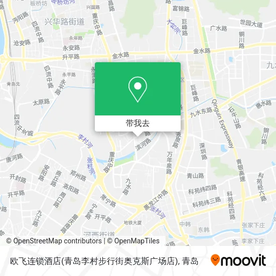 欧飞连锁酒店(青岛李村步行街奥克斯广场店)地图
