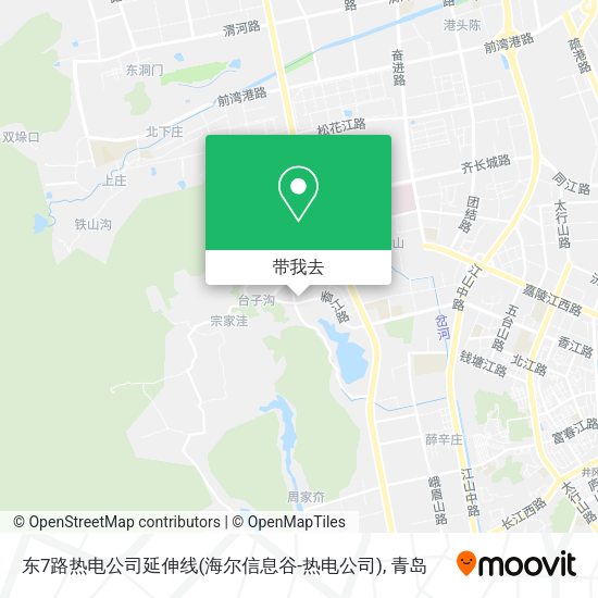 东7路热电公司延伸线(海尔信息谷-热电公司)地图
