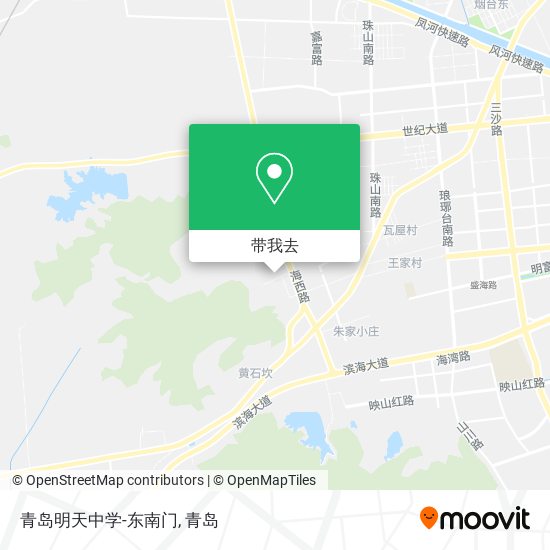 青岛明天中学-东南门地图